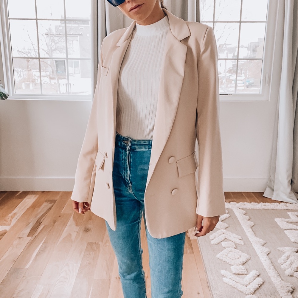 Satin effect blazer